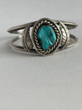 VINTAGE CARVED TURQUOISE CUFF
