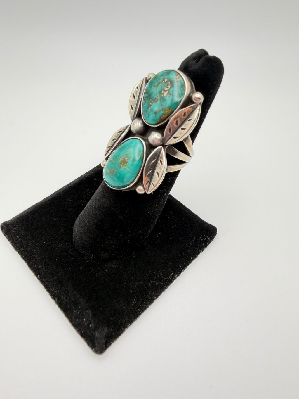 VTG ROYSTON TURQUOISE 2 STONE RING