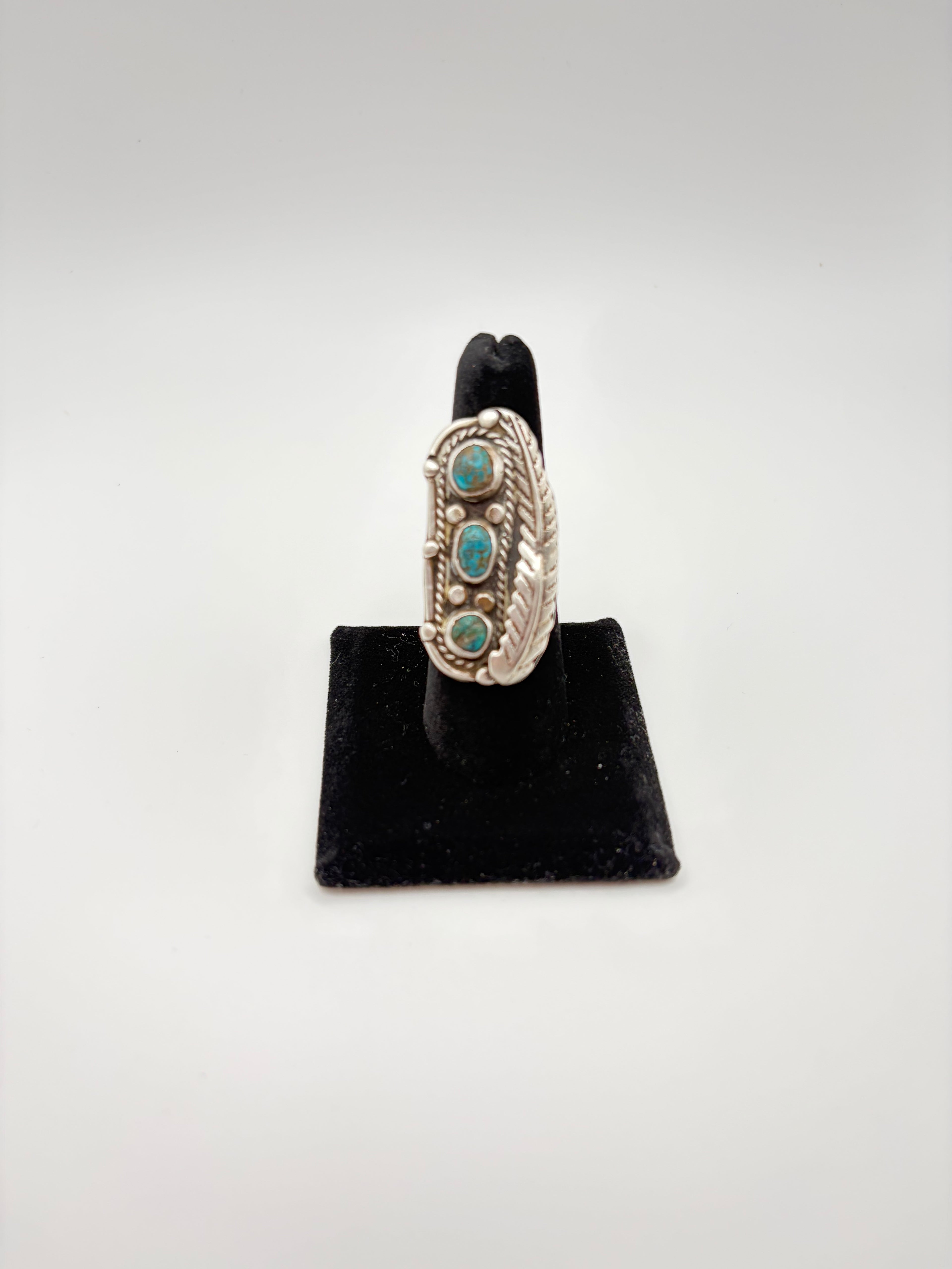 VTG TRIPLE TURQUOISE RING
