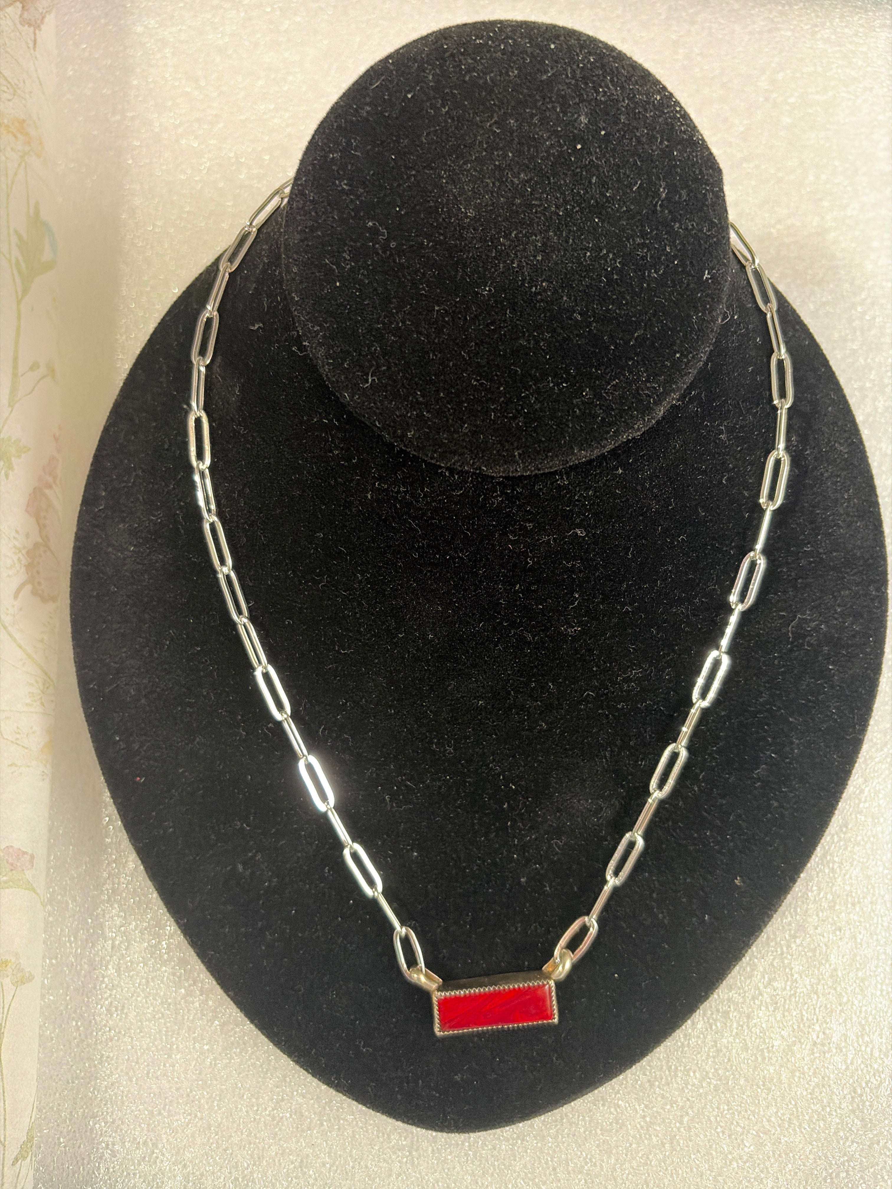 ROSARITA BAR PAPERCLIP NECKLACE