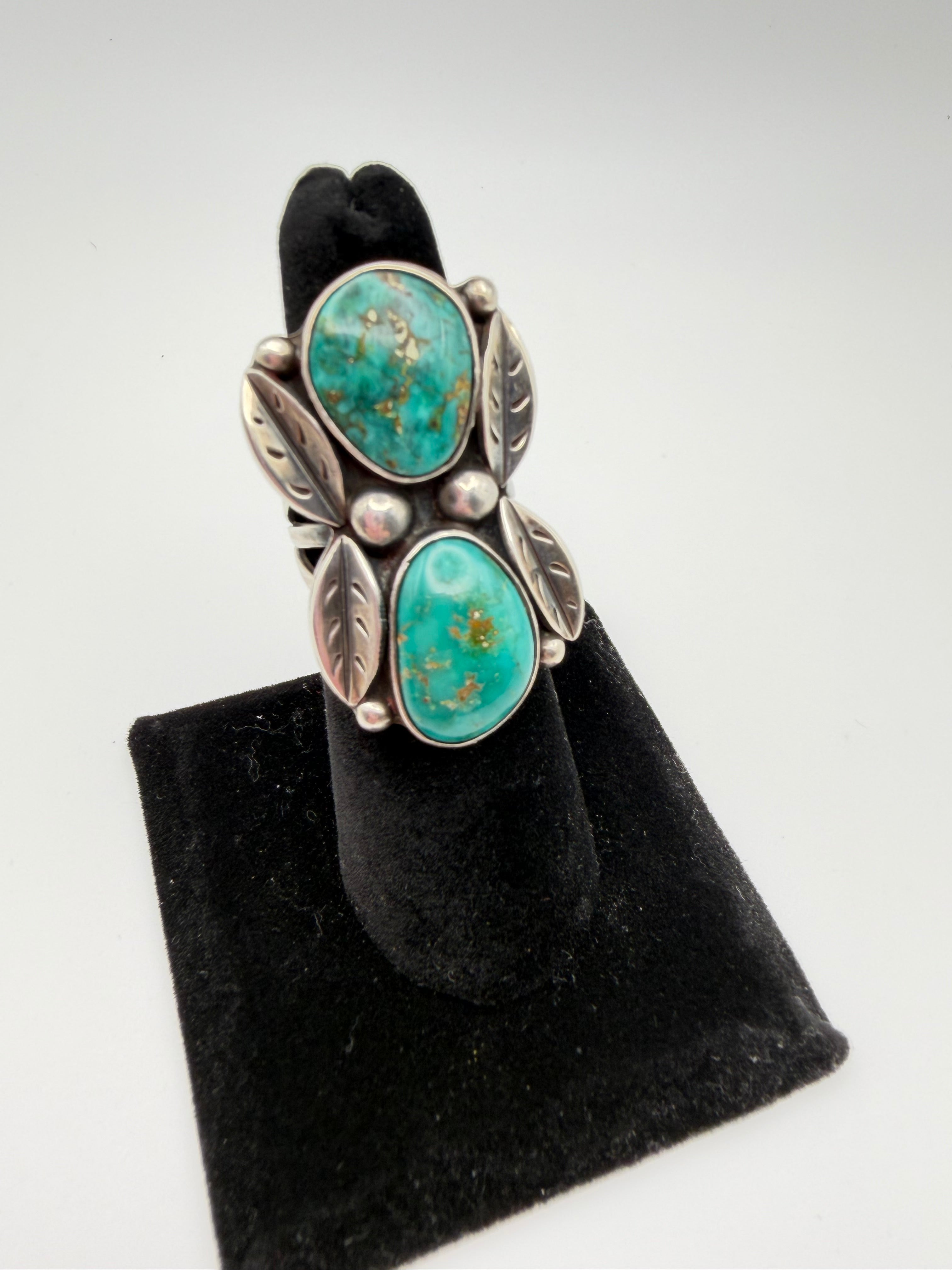 VTG ROYSTON TURQUOISE 2 STONE RING