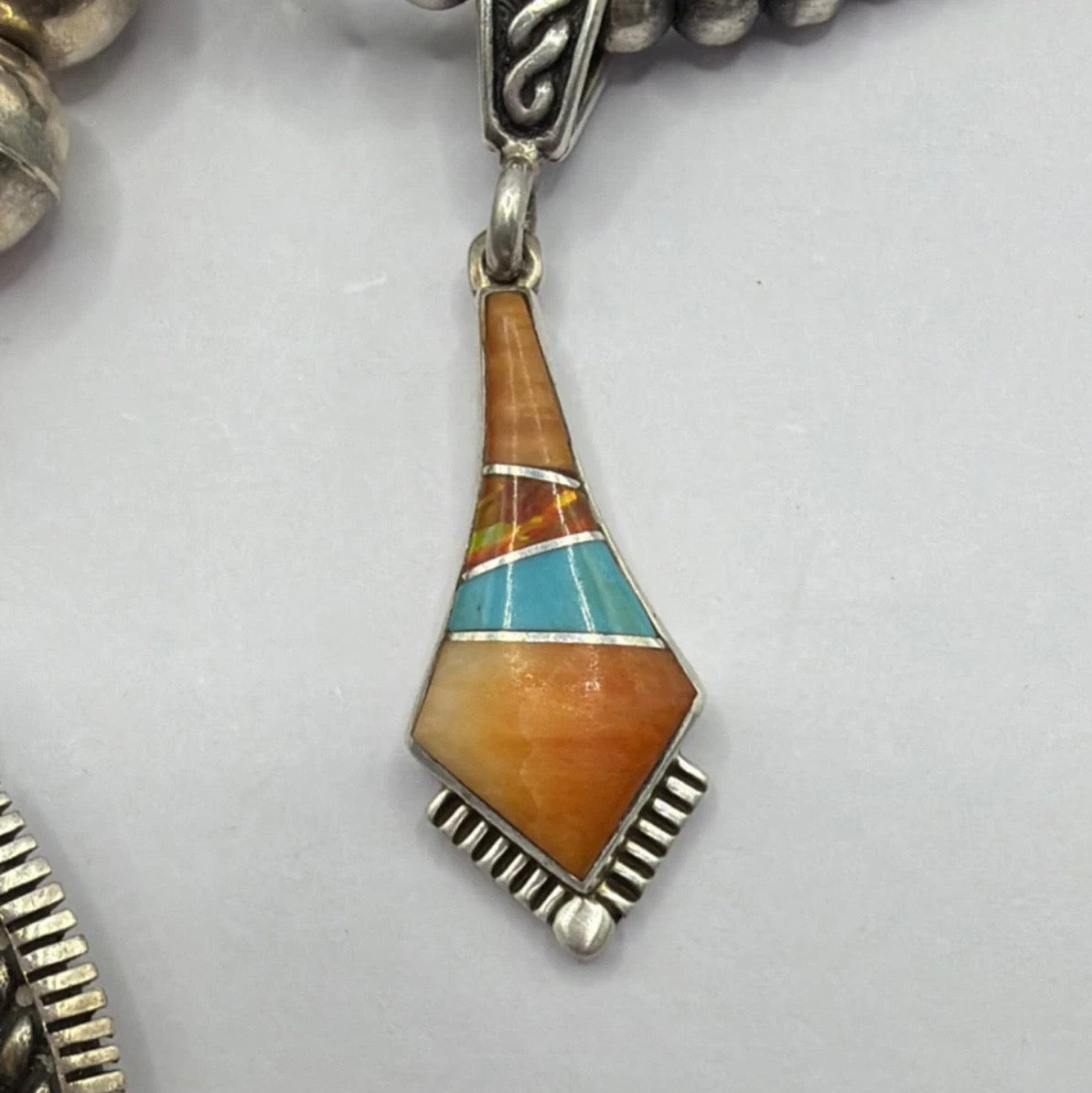 MULTI-STONE INLAY PENDANT